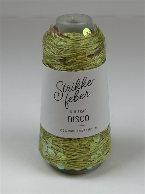 Disco - 50 g Fv. 131 Lime med gennemsigtige pailletter